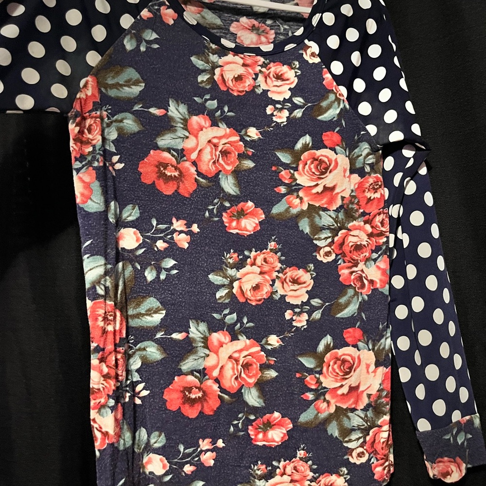 Twenty Second Navy and Pink Floral Top